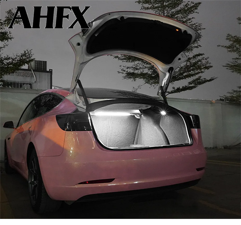

For Tesla 2019-2022 Model 3 Car Front Trunk Intelligent Light Bar 12 V LED Lamp Tube Interior Decorative Accessories