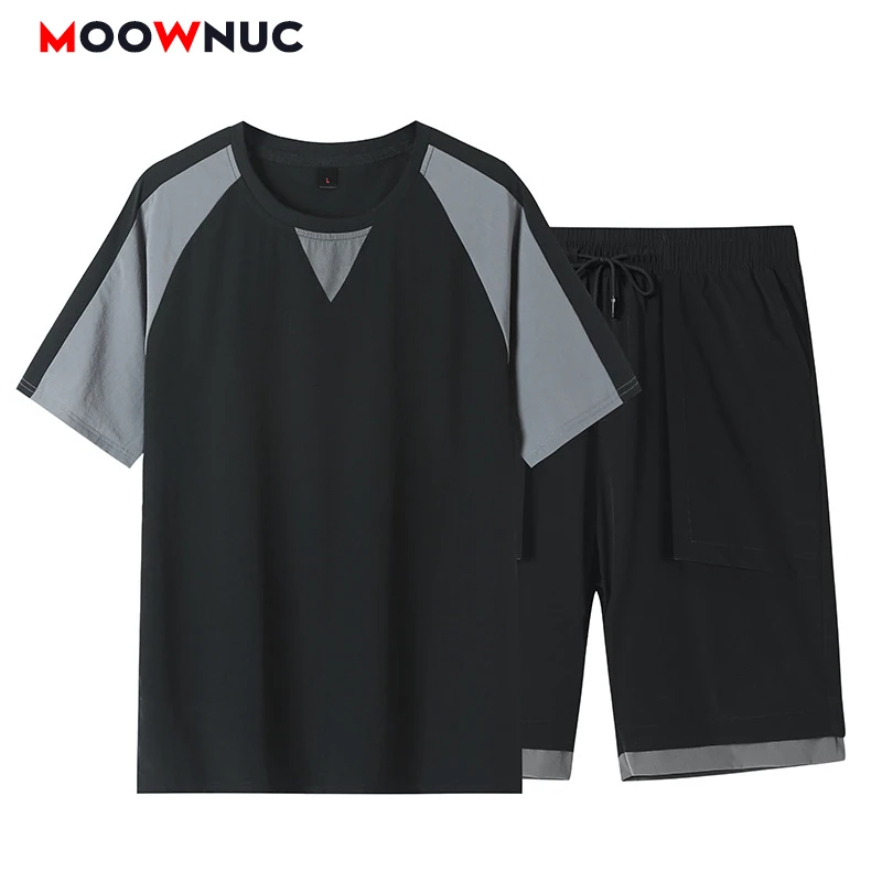 

Men's Casual Sets Summer T-Shirts + Short Sportswear Spring New 2022 Jogger Male Fashion Tracksuits Sweatshirt Hombre MOOWNUC