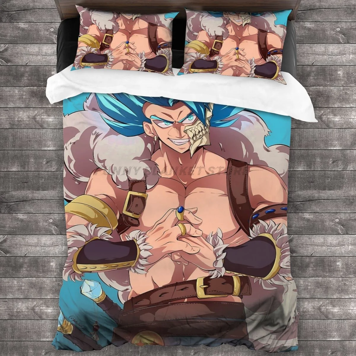 

Fantasy SSJ Blue Gogeta Bedding Set Duvet Cover Pillowcases Comforter Bedding Sets Bedclothes
