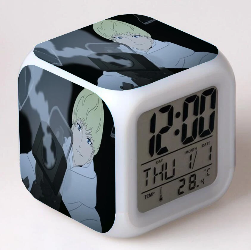 

Kids Cartoon Alarm Peripheral Clock Digital Led Watch Desktop Clock Children Alarm Clock For Anime DEVILMAN crybaby Desk clock