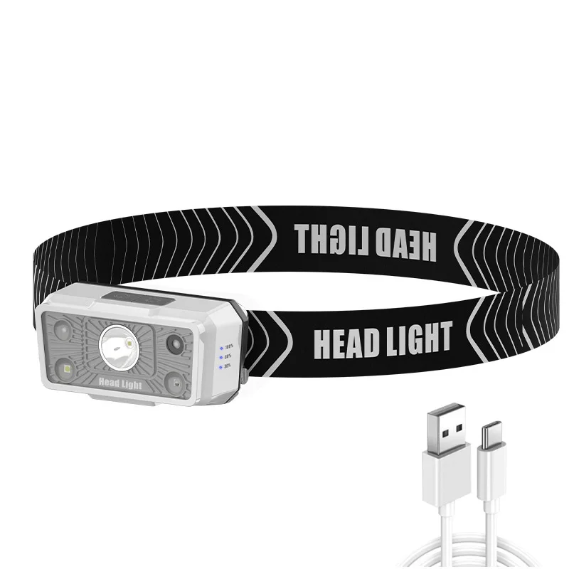 

Type-C Rechargeable Sensor Headlamp Outdoor LED Fishing Portable Strong Light