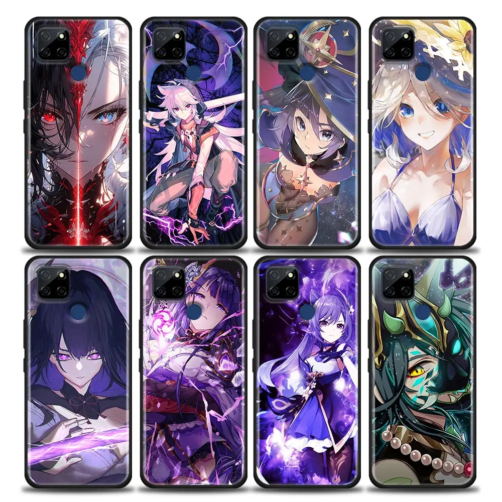 

G-Genshin I-Impact Pretty Girl Cover Phone Case For OPPO Realme X50 XT X 11 10 9 9I 8 8I 7 6 Pro Plus 5G Case Funda Coque Shell