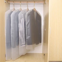 10pcs clothes dust cover household transparent hanging bag dust bag clothes cover dry cleaning shop disposable coat suit cover