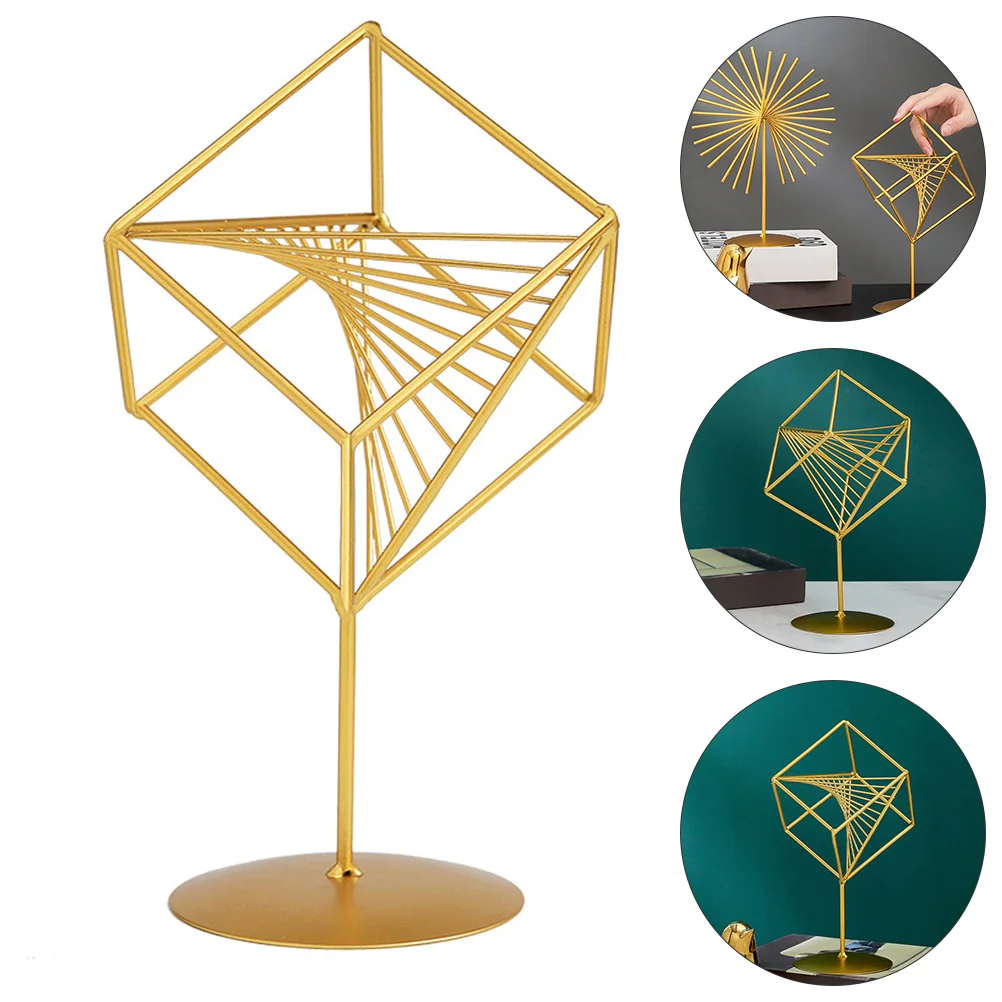 

Decoration Home Table Metal Figurine Abstract Office Wedding Gold Terrarium Centerpiece Geometric Shape Decorations Ornaments