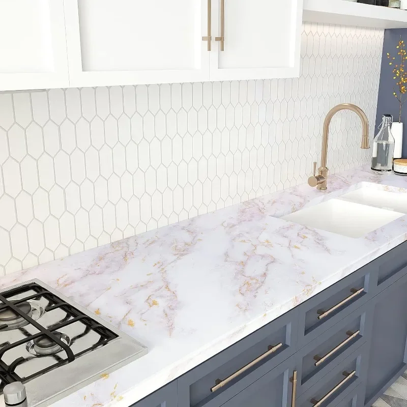 Самоклеящиеся матовые мраморные наклейки на стену для кухни дымохода шкафа