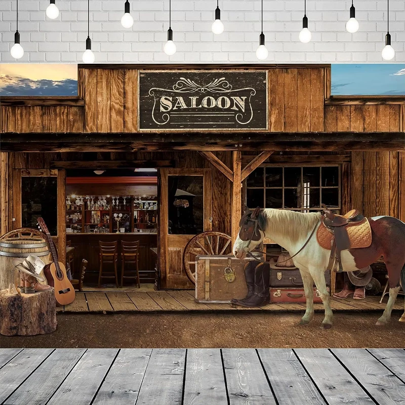 Фон для фотосъемки &quotКовбой Дикий Запад&quot размер в ассортименте