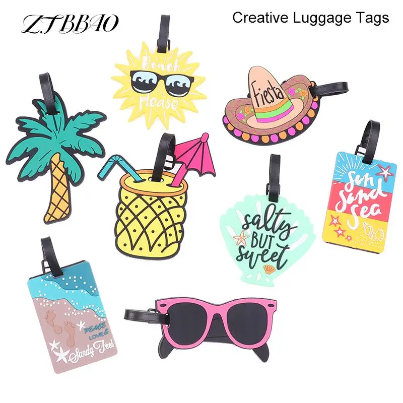 

1PCS Creative Luggage Tags Portable Label Suitcase ID Addres Holder Fruits Baggage Boarding Tags Travel Accessories