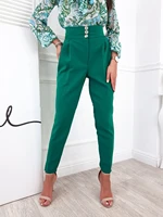 summer casual straight pants women office ladies solid button straight suit trousers women