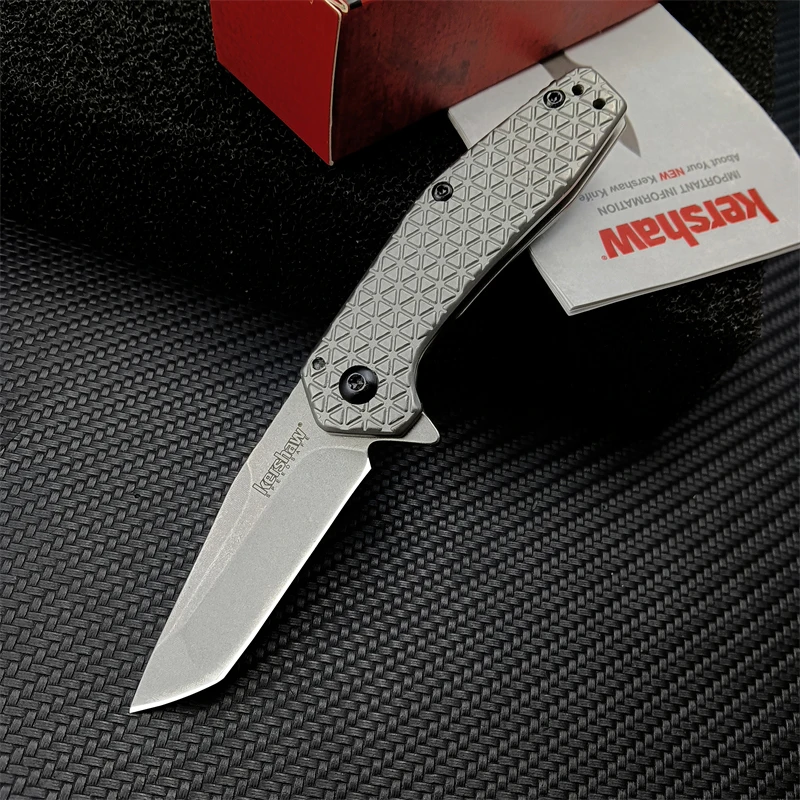

Kershaw 1324 Pocket Folding Knife 8Cr13Mov Tanto Blade 420 Handle Edc Outdoor Tactical Military Camping Hunting Flipper Knife
