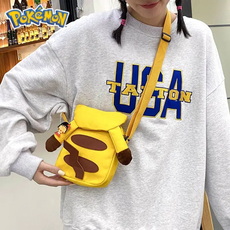 

Pokemon Y2k Cartoon Pikachu Canvas Bag 2023 New Japanese Style Daily Commute Female Shoulder Bag For Sweet Girl Birthday Gift