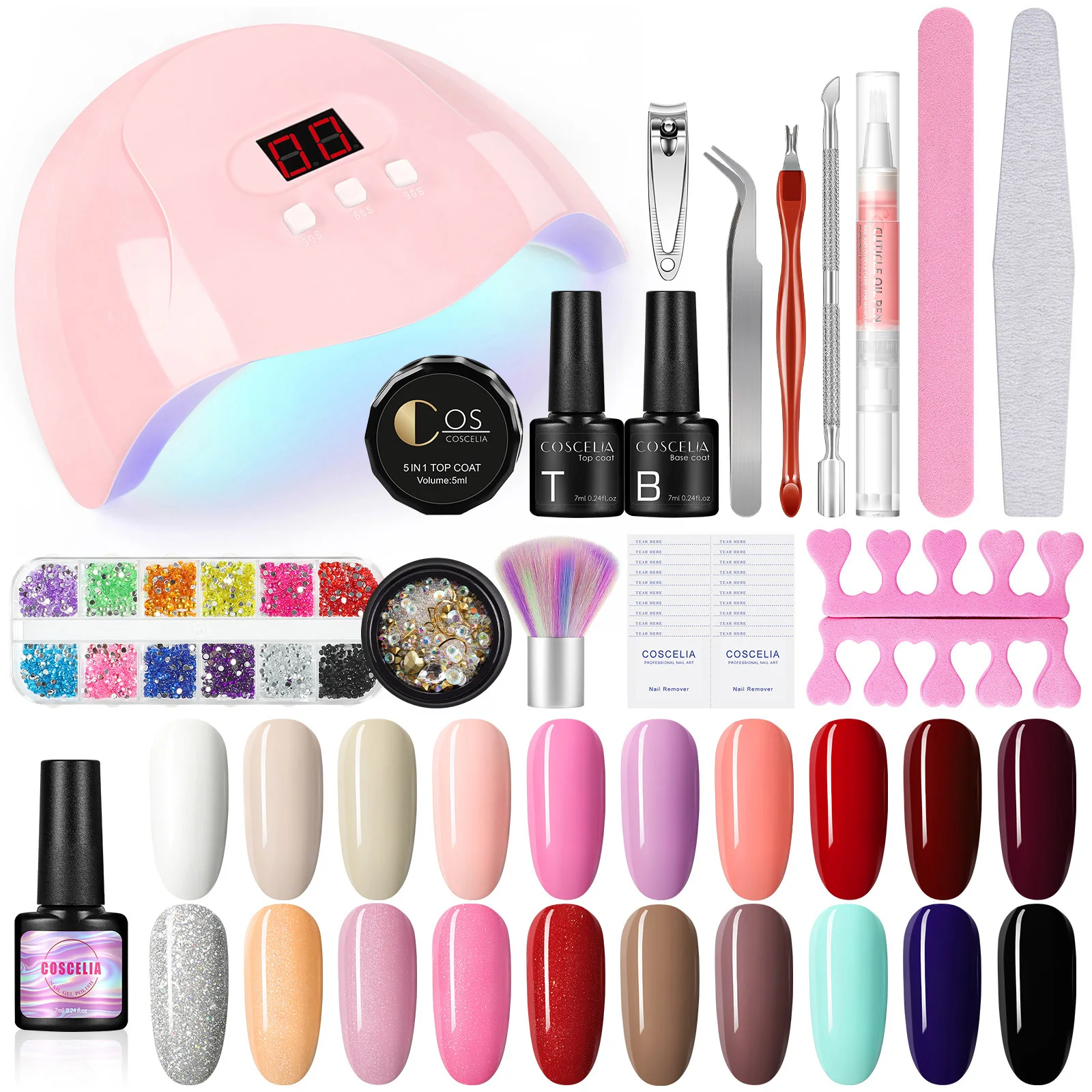 

120 шт., набор для маникюра COSCELIA с гель-лаком, 36 Вт