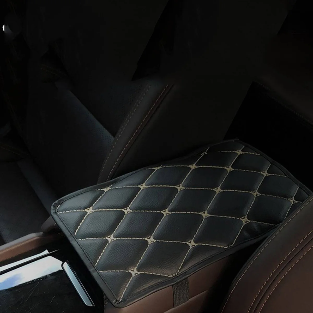 

Universal Center Console Armrest Pad,Car Center Console Cover PU Car Armrest Cover Fit for Most Vehicles Car Accessories,Waterp