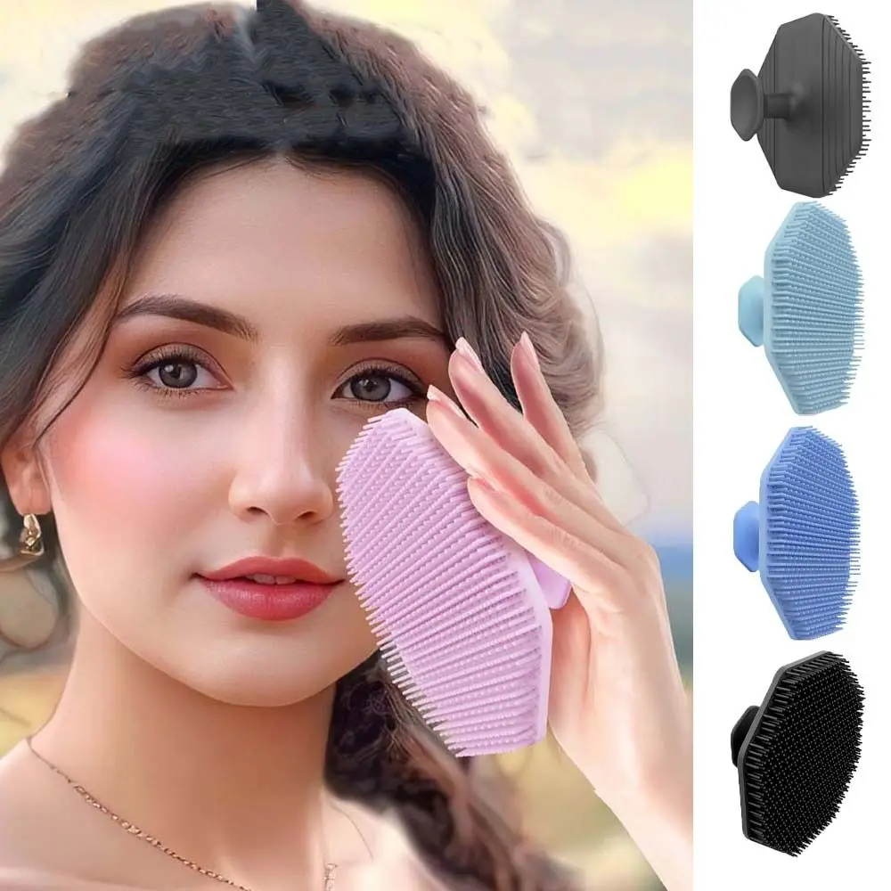 Шестигранная силиконовая щетка для чистки лица с геометрическим рисунком