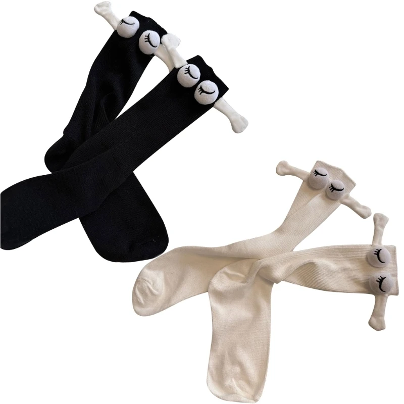 

L93F 3D кукла, держащая руки, носки, забавная новинка, магнитные носки для пар, одинаковые носки для экипажа, хлопковые носки
