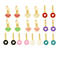 fashion copper cute magic angel wings lollipop %ef%bc%86 star drop earrings for women gold plated colorful enamel earrings jewelry gifts