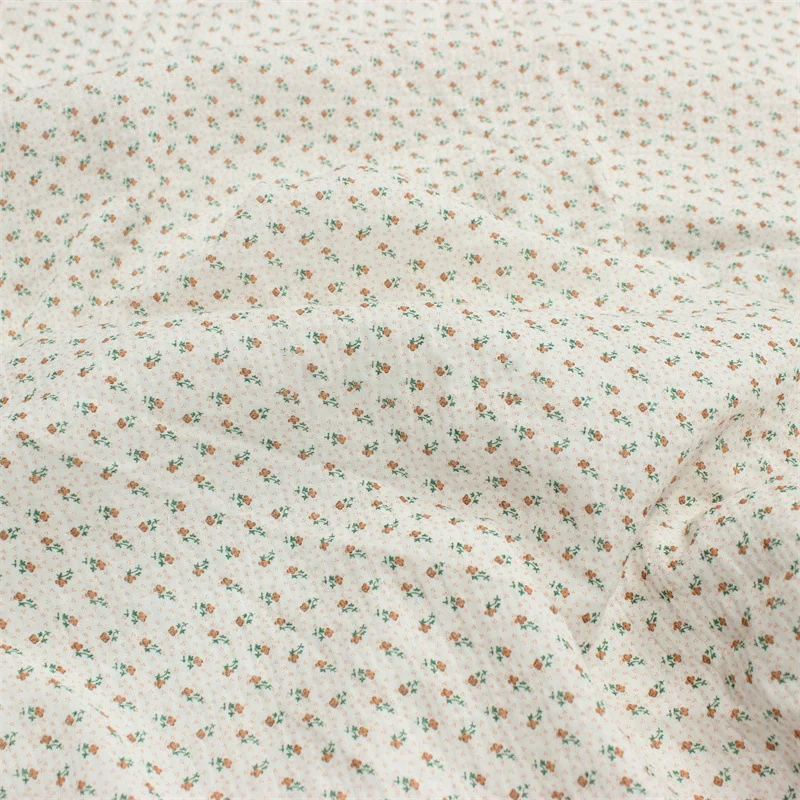 

Fresh Floral Printed Cotton Crepe Seersucker Fabric By Meters DIY Sewing Quilting Baby Clothes Pillowcases Home Textile Pajamas