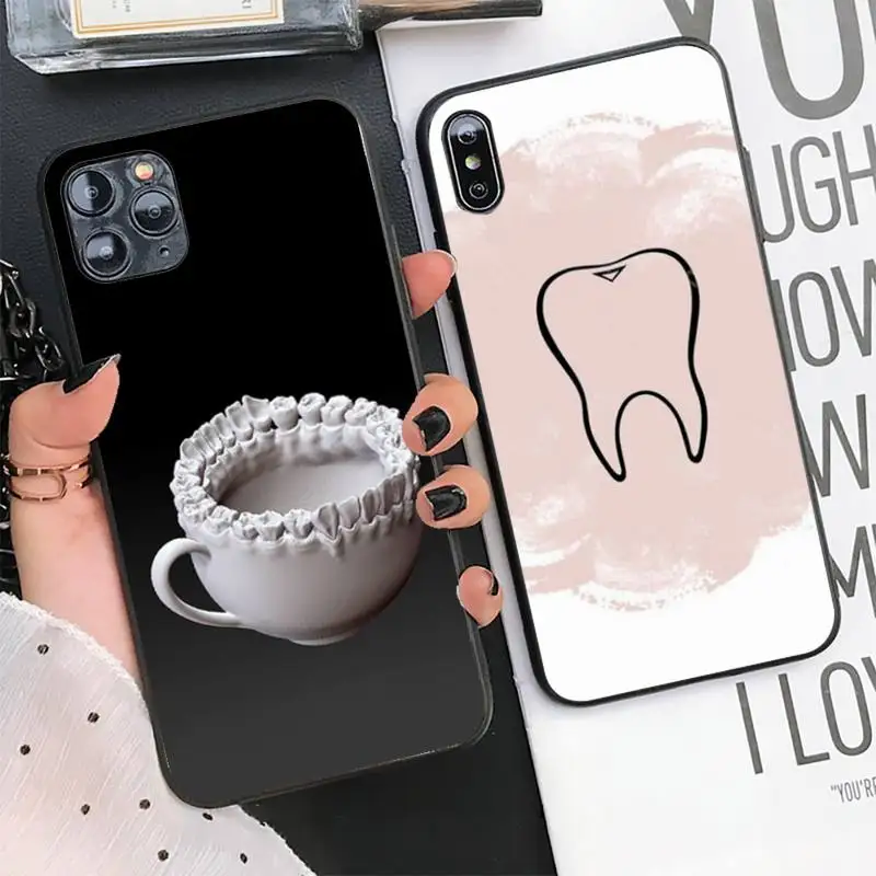 Смешной чехол для телефона с зубами для Iphone 11 12 13 Pro Max 5s 6s 7 8 Plus X Xr Xs Se 2020 Mini.