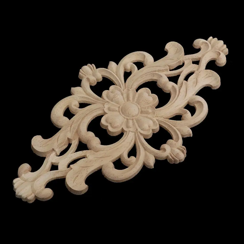 Деревянная Резная Аппликация Угловой Декор-мебель Ручной Работы Молдинг