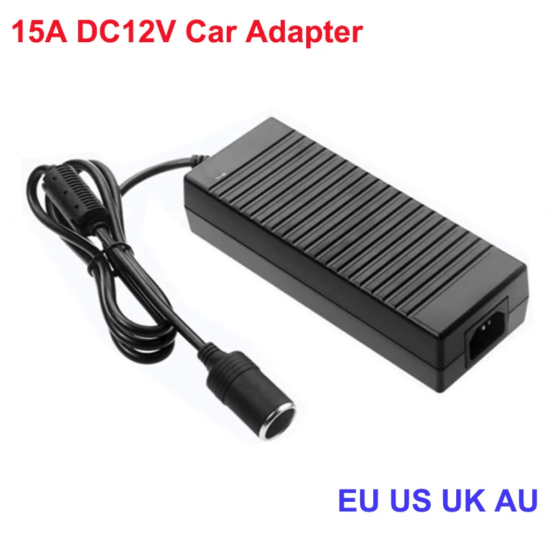 

5 Автомобильный адаптер питания преобразователь переменного тока в постоянный ток 110 В/240 В в 12 В 15 а 180 Вт адаптер питания прикуриватель розетка трансформатор переменного/постоянного тока