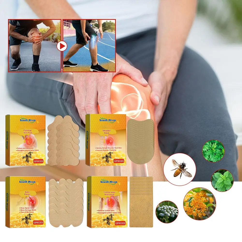 Пластырь от боли в форме пчелы 12 шт.