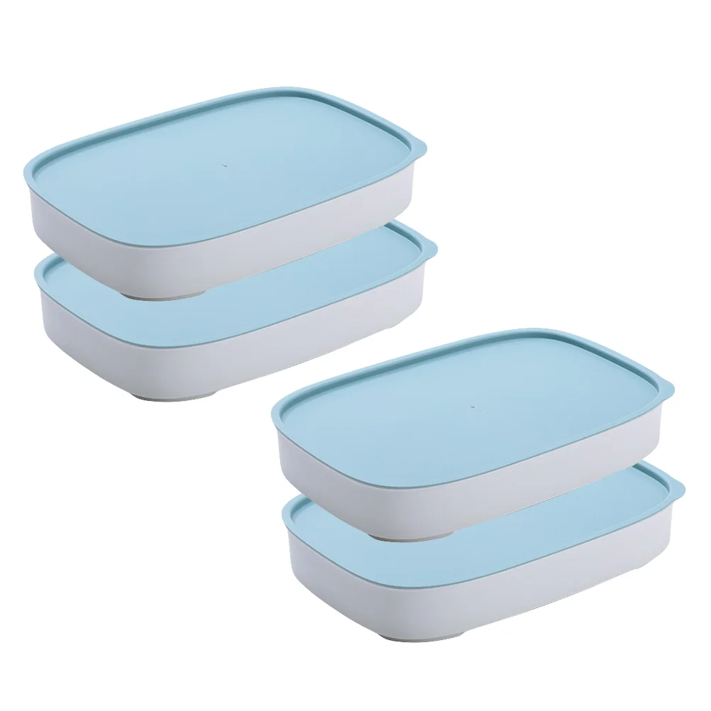 

4pcs Storage Container Sealed Dumpling Box Fruit Vegetable Box Sealing Fast Box for Home Kitchen Refrigerator Organization