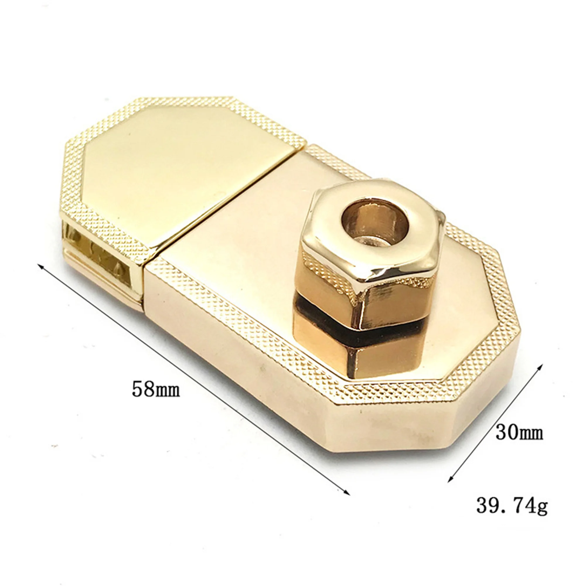

20Pcs Press Lock Turn Lock Twist Lock DIY Metal Clasp Machine Lock Zinc Alloy Die-casting Mortise Bag Lock Light Gold