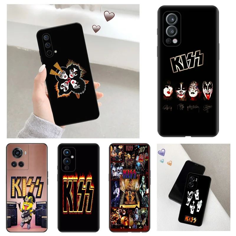 

Силиконовые черные чехлы для телефона KISS Band для OnePlus 10 Ace 9 8 Pro 11 R Nord ce 2 T 3 Lite N10 N20 N100 N200 5G N300, чехол