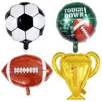 world cup football balloon champion trophy basketball soccer helium foil balloon for kids birthday sport game party decor globos