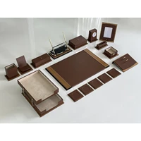 tan taycan deluxe desk set lux stylish wink attractive elegant multi piece decorative quality easy clean s%c3%bcmen valley