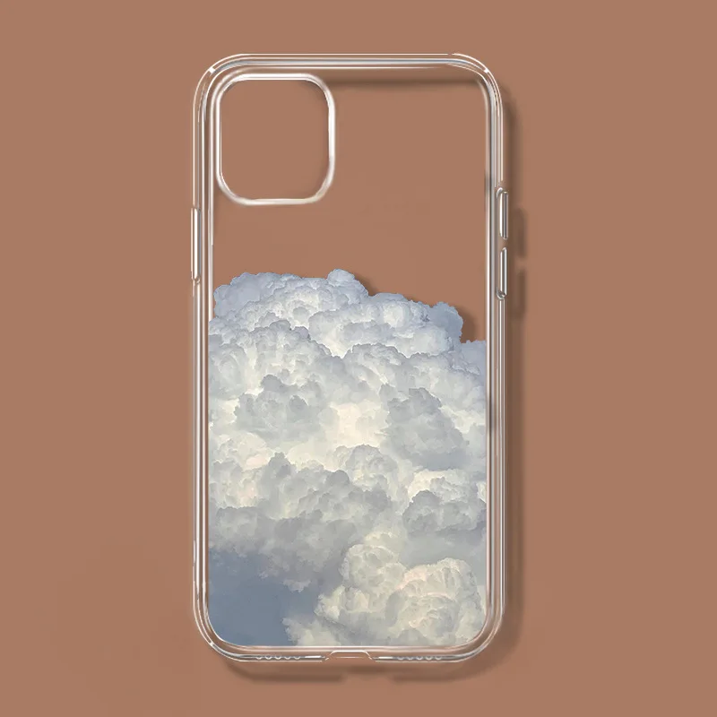 

Fashion Wavy Pink Tulip Clear Soft Case For iPhone 13 12 mini 11 Pro MAX XR X XS 7 8 Plus TPU Silicone Colors Shockproof Bumper