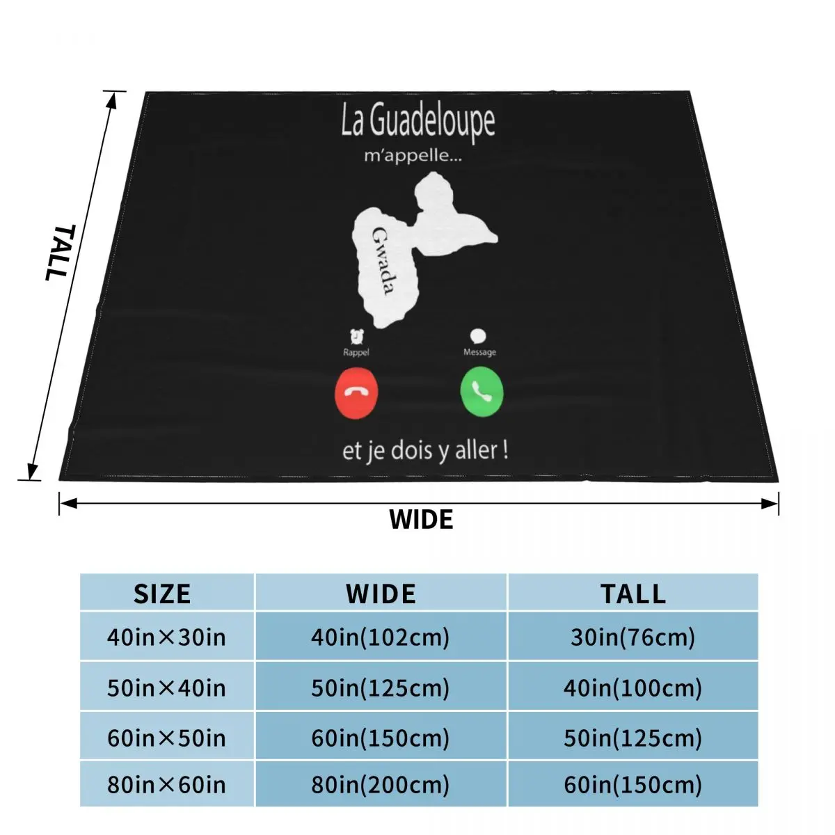 Homme La Guadeloupe Mappelle Gwada Dom Tom Мужское милое одеяло с рэп-принтом для отпуска креативный