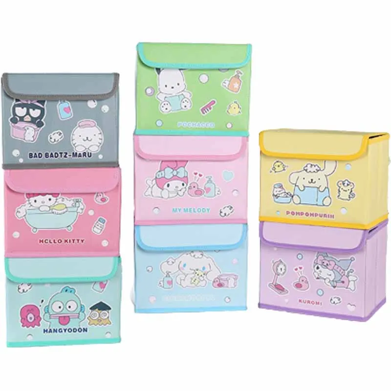 

Sanrios My Melody Cinnamoroll Kuromi Pompom Purins Hellokittys Pochacco Anime Kawaii Cartoon Foldable Storage Box Friends Gifts