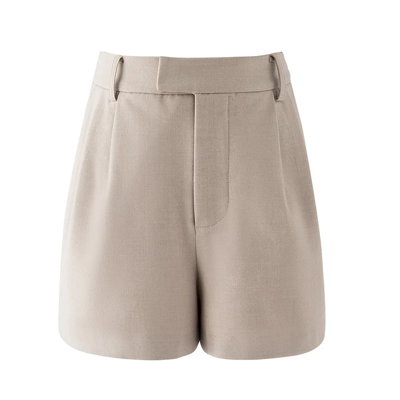 

Женские летние однотонные шорты с высокой талией