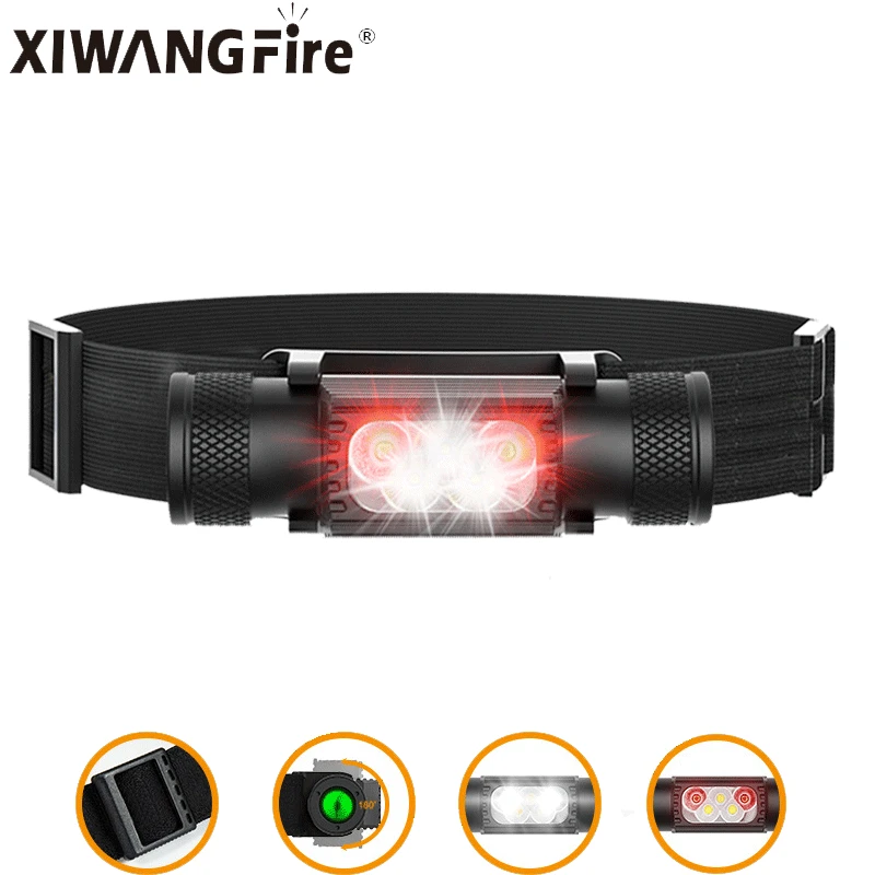 

LED Glare Headlamp 18650/26650 Battery Lantern Waterproof Explosion-proof Headlight for Outdoor Mountaineering Camping Fishing
