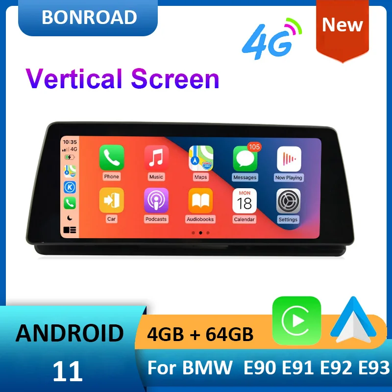 Bonroad 10 25 '𧺐 Android 11 CarPlay 4G Автомобильный мультимедийный плеер для BMW 3 серии E91 E92