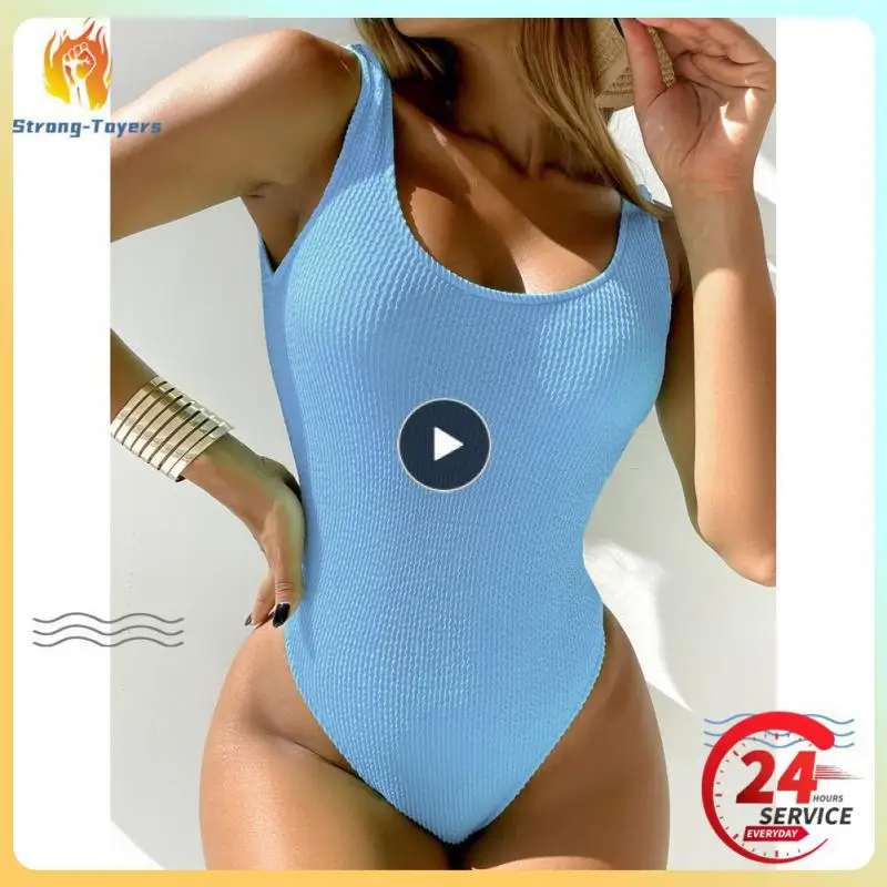 

1~8PCS Female Swimsuit S/m/l One Piece Swimsuit One Piece Solid Color Swimwear Swimwear 2023 Women Swimsuits Monokini