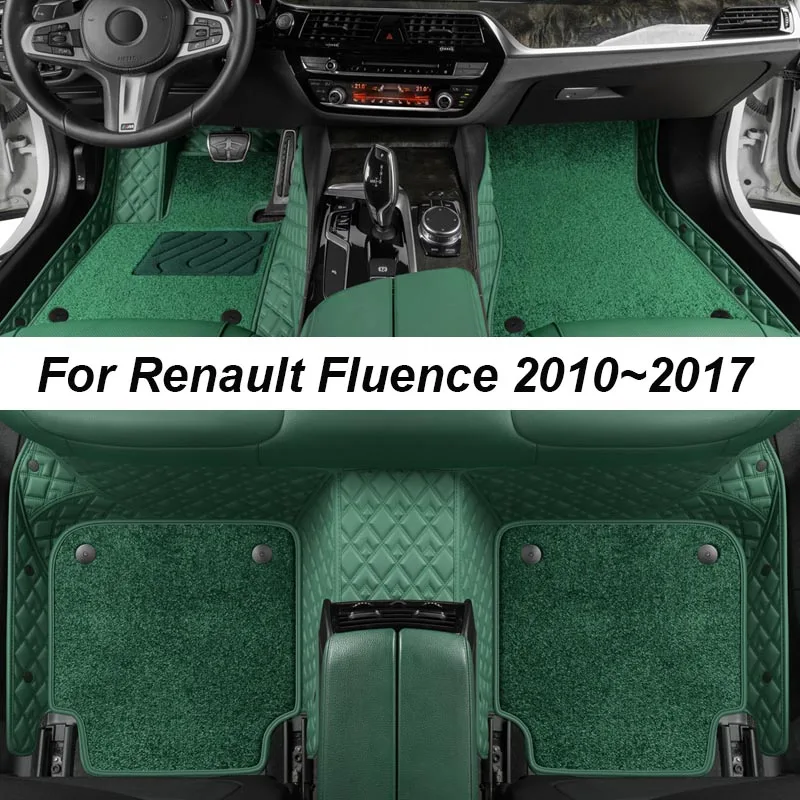 

Custom Luxury Floor Mats For Renault Fluence 2010~2017 NO Wrinkles Car Mats Accessories Interior Replacement Parts Full Set