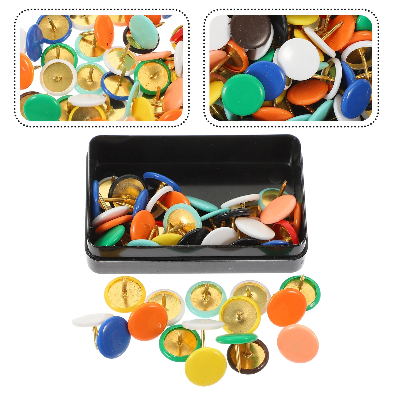 

Pushtacks, большой палец, плоская, стандартная настенная головка, кнопка, карточная доска, Металлические Мини-Симпатичные кнопочные кнопки, круг...