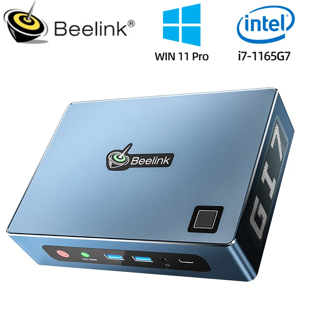 

Beelink GTi 11 Mini PC Intel Core i7 1165G7 11th Windows 11 16GB DDR4 500GB SSD Wifi6 4K HD 8K DP 2.5G RJ45 Desktop Computer i5