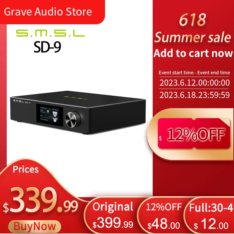 SMSL SD9 MQA Digital HIFI network Music Player SD9 Support WiFi AirPlay Dlna DSD Hard Disk SD-9 Desktop Music Player