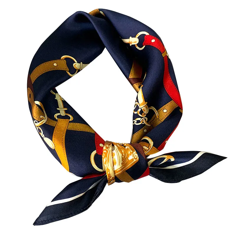 

100% Real Silk Square Scarves Women Bandana Hair Tie Soft Neckerchief Fashion Scarf Shawls Wraps Ladies Pashmina Female Hijab
