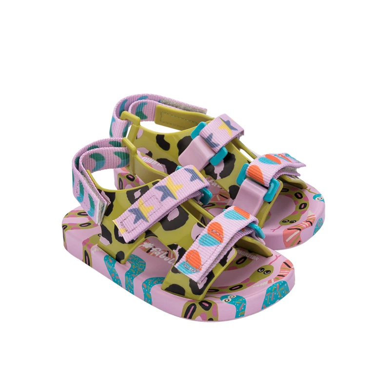 Детские летние пляжные сандалии Melissa радужная обувь для мальчиков и девочек