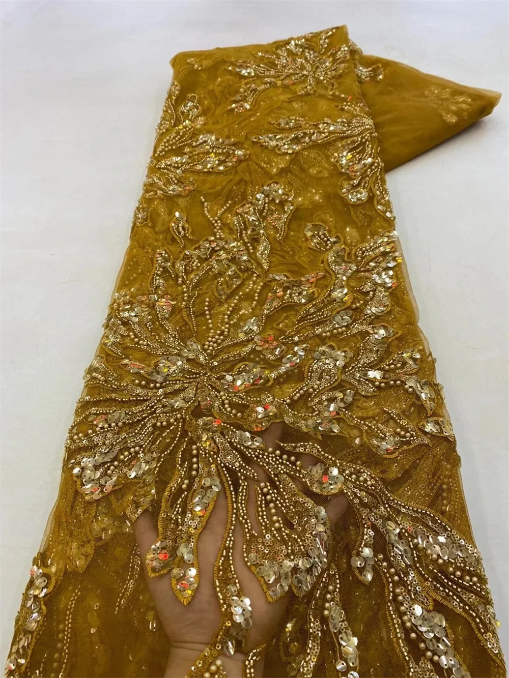 Высококачественная французская кружевная ткань для свадебных платьев и одежды