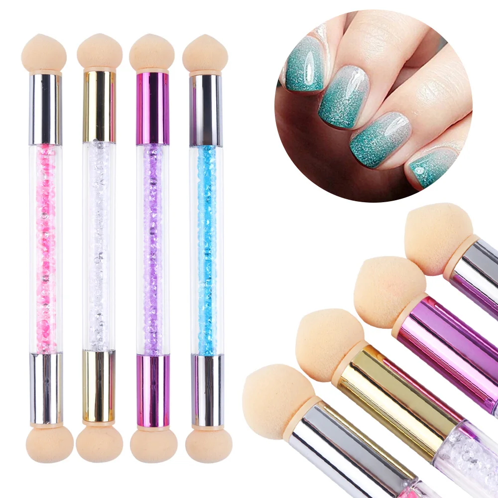 

Double-headed Sponges Mudge Pen for Manicure Nail Decoration Painting Nail Art and Tools Purple Blue Pink White Nail Tool