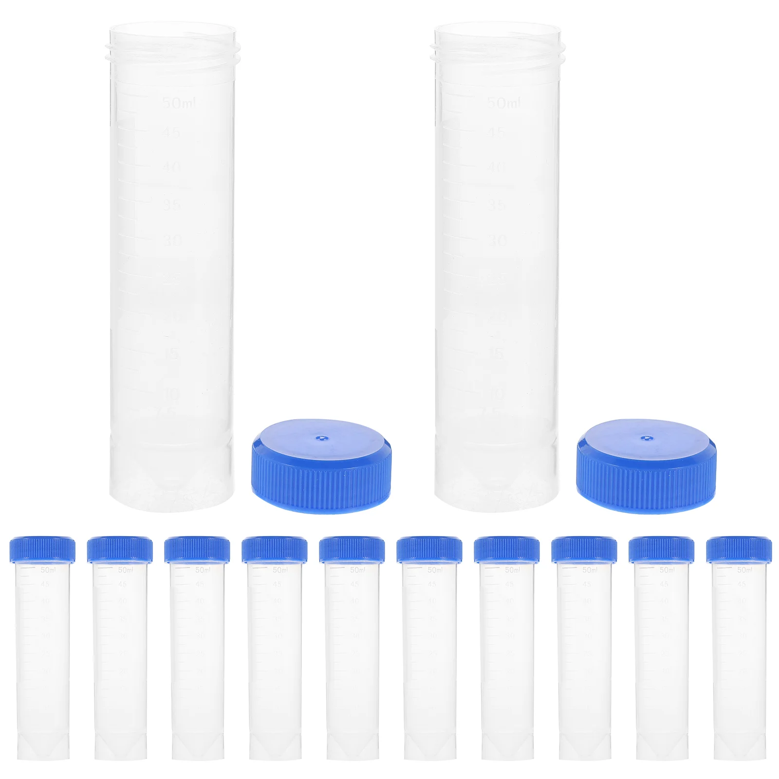 

50 Pcs Plastic Containers Experiment Test Tube Sample Centrifuge Tubes Laboratory Screw Caps Pp Centrifugal Vials Small