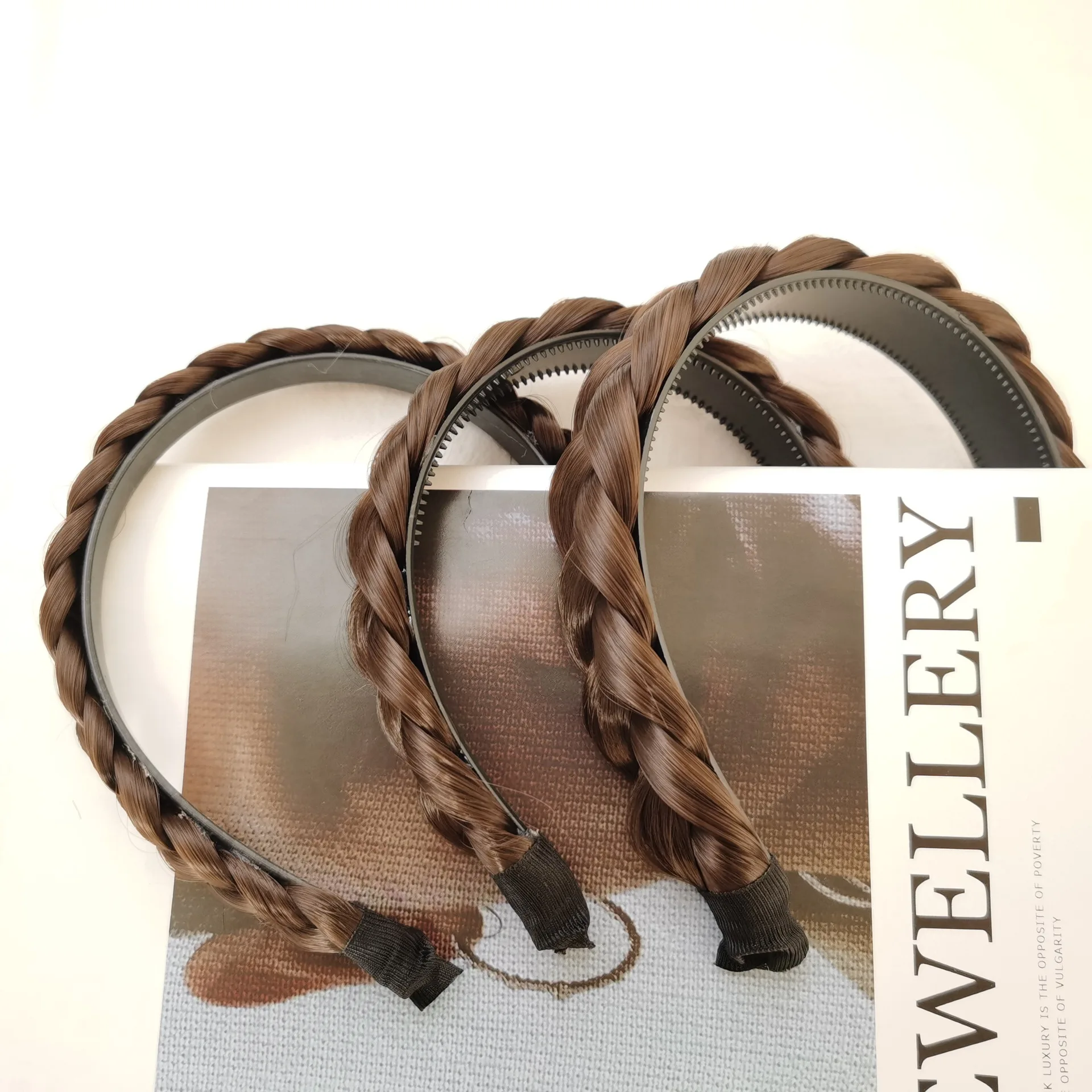 Парик двухжильный Плетеный ободок в Корейском стиле головной убор женский