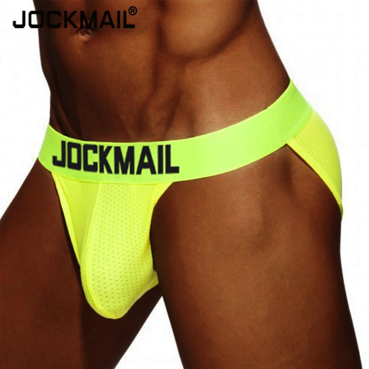 Новинка 2023, Брендовое Мужское нижнее белье JOCKMAIL, Трусы-брифы, бикини из нейлоновой сетки, брифы-джоки, мужские трусы