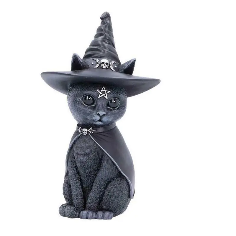 

Magic Black Cat Garden Home Decoration Resin Crafts Animal With Horns And Wings Decoration Monster Ornaments Christmas Gift