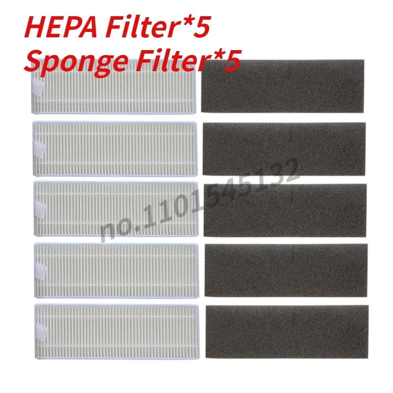 

5pcs/lot Robot Vacuum Cleaner HEPA Filter for Gutrend SENSE 410 Robotic Vacuum Cleaner Spare Parts Accessories