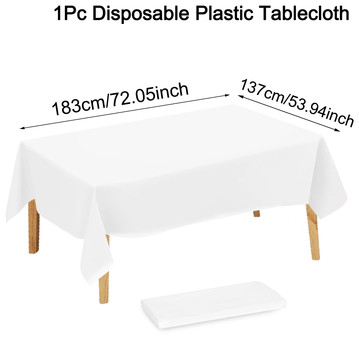 

Одноразовые белые пластиковые скатерти